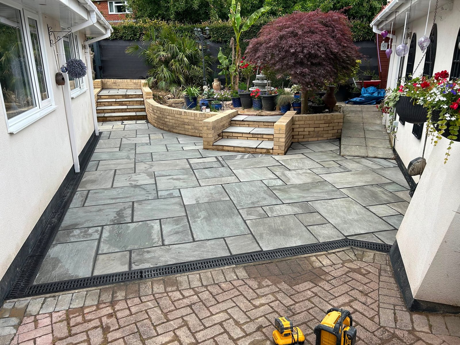 Patio — slate & brick